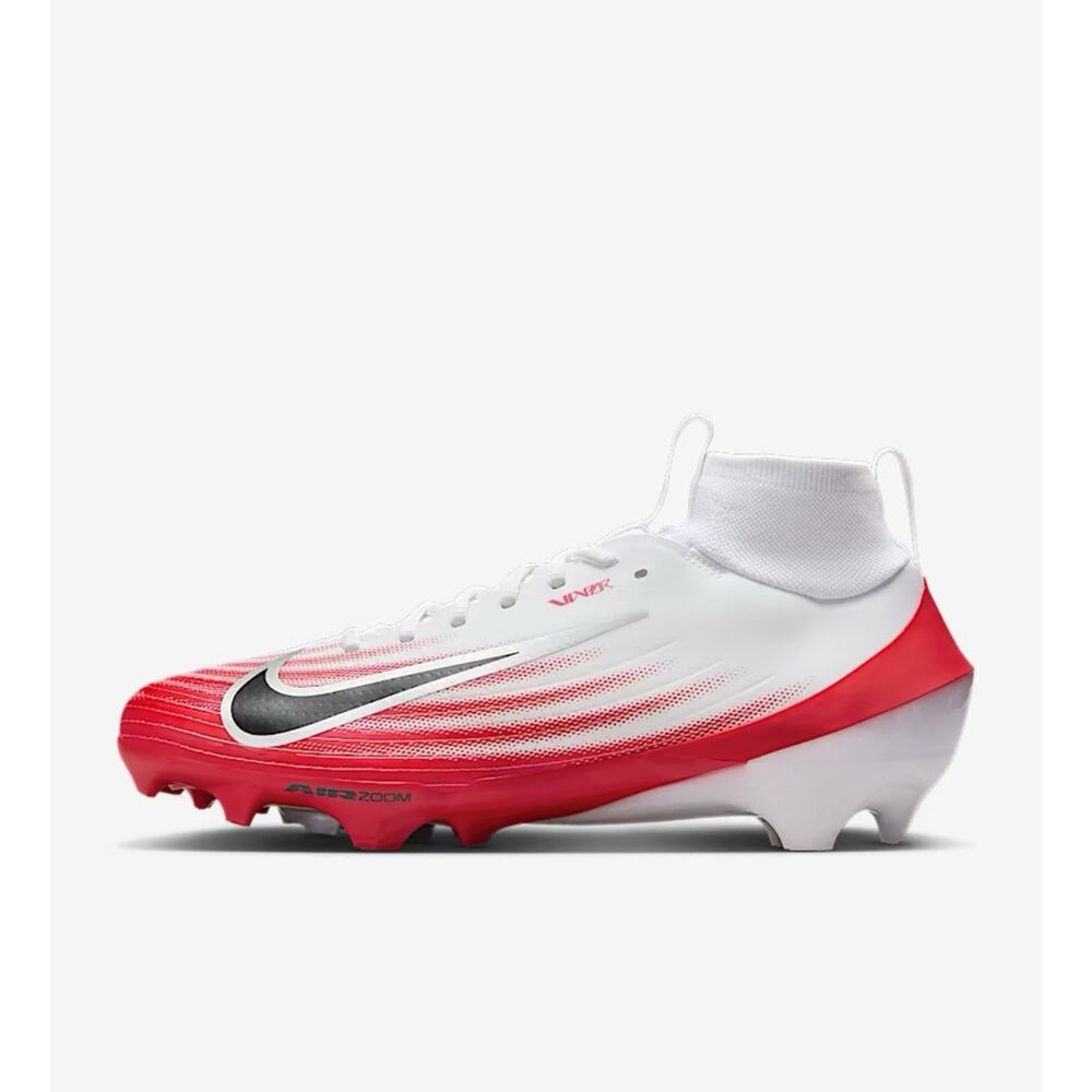 Nike Zoom Air Vapor Pro 1 Football Cleats White Red FB3298-102 Men’s Size 9